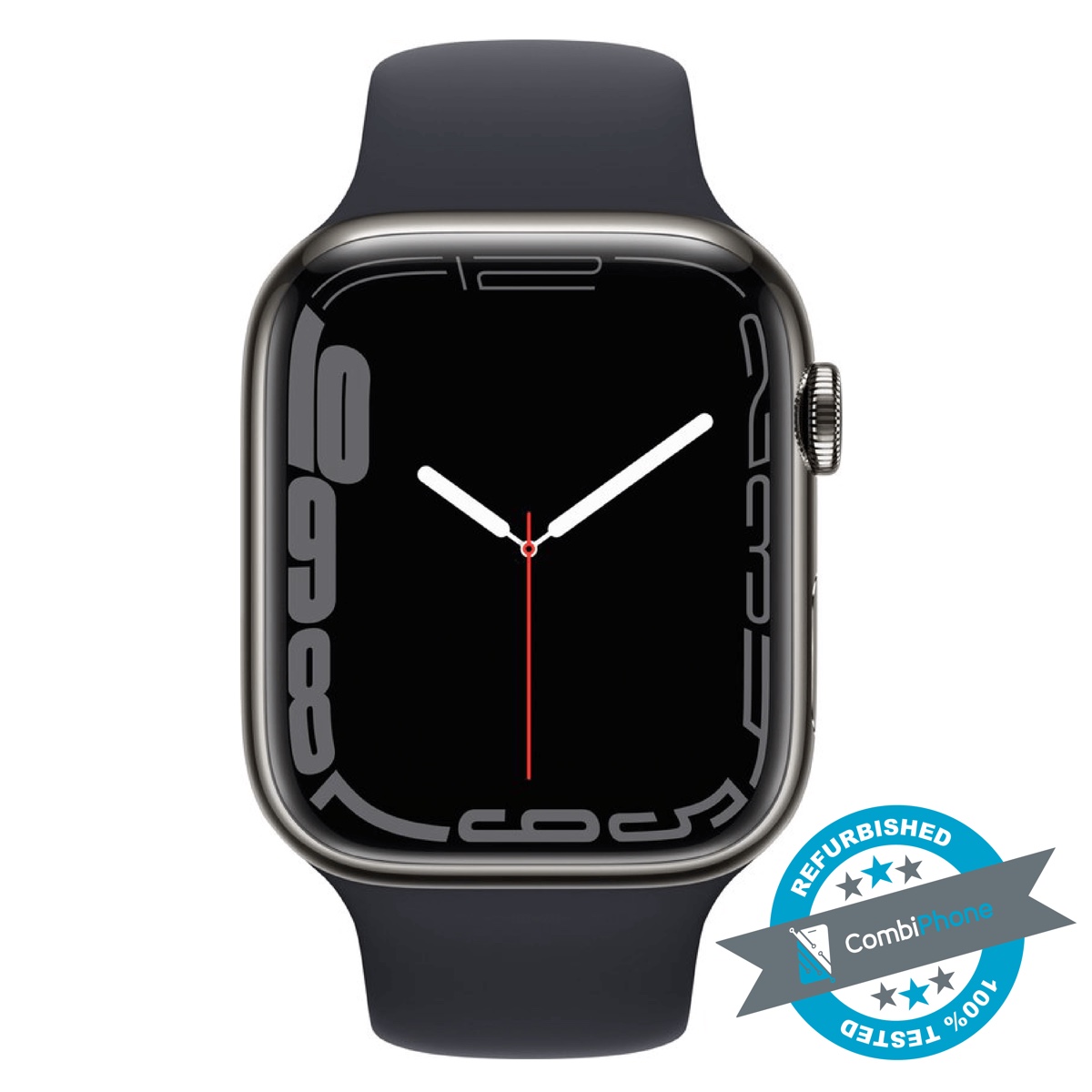 Refurbished Apple Watch Series 7 45mm RVS GPS en 4G