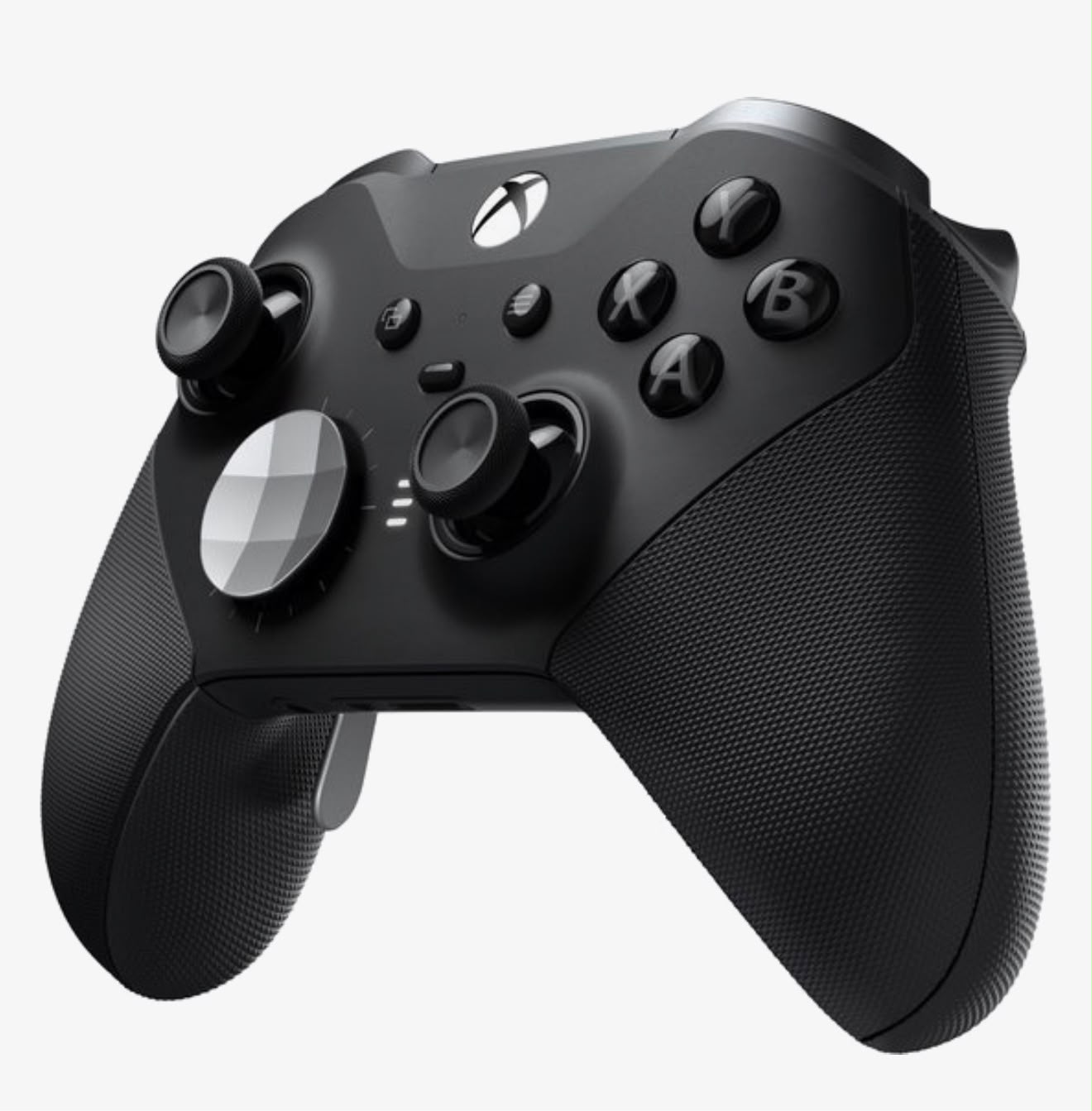 Refurbished Xbox Elite Series 2-controller met GuliKit Hall-effect-joysticks – schuin aanzicht