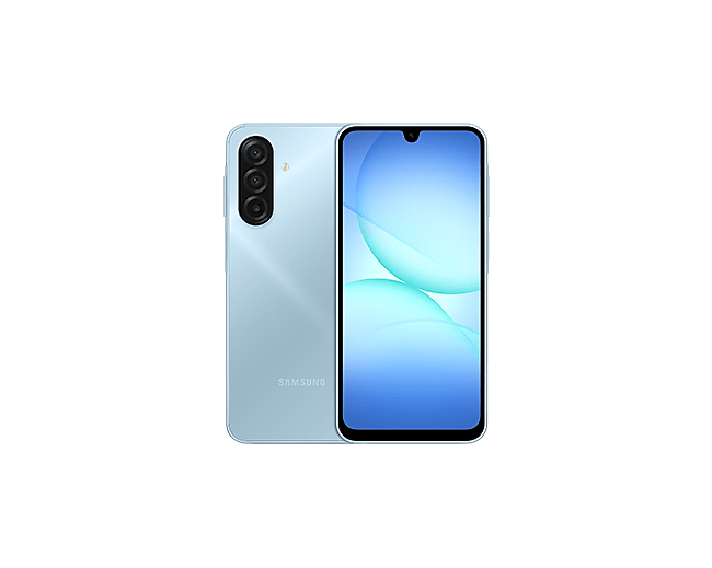 Samsung Galaxy A17 4G 128GB Light Blue voor- en achterkant
