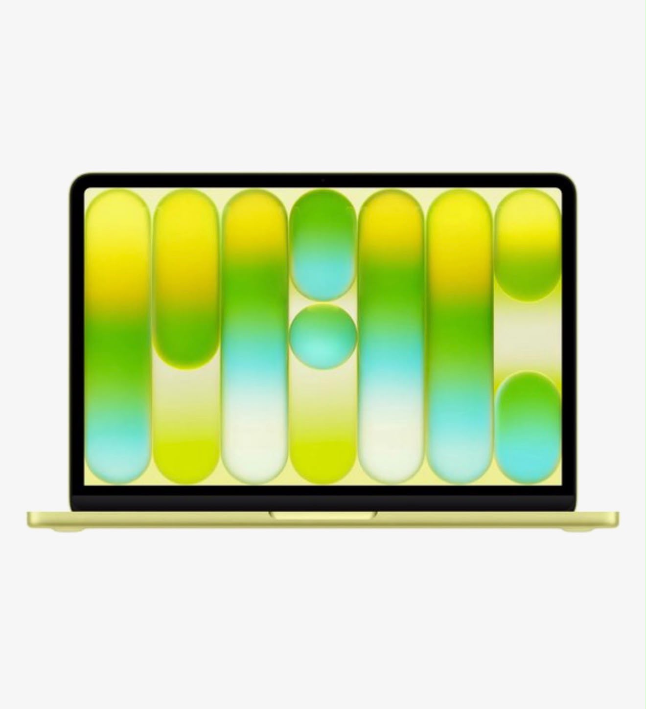 Gesealde Apple MacBook Neo 13-inch in Citrus vooraanzicht